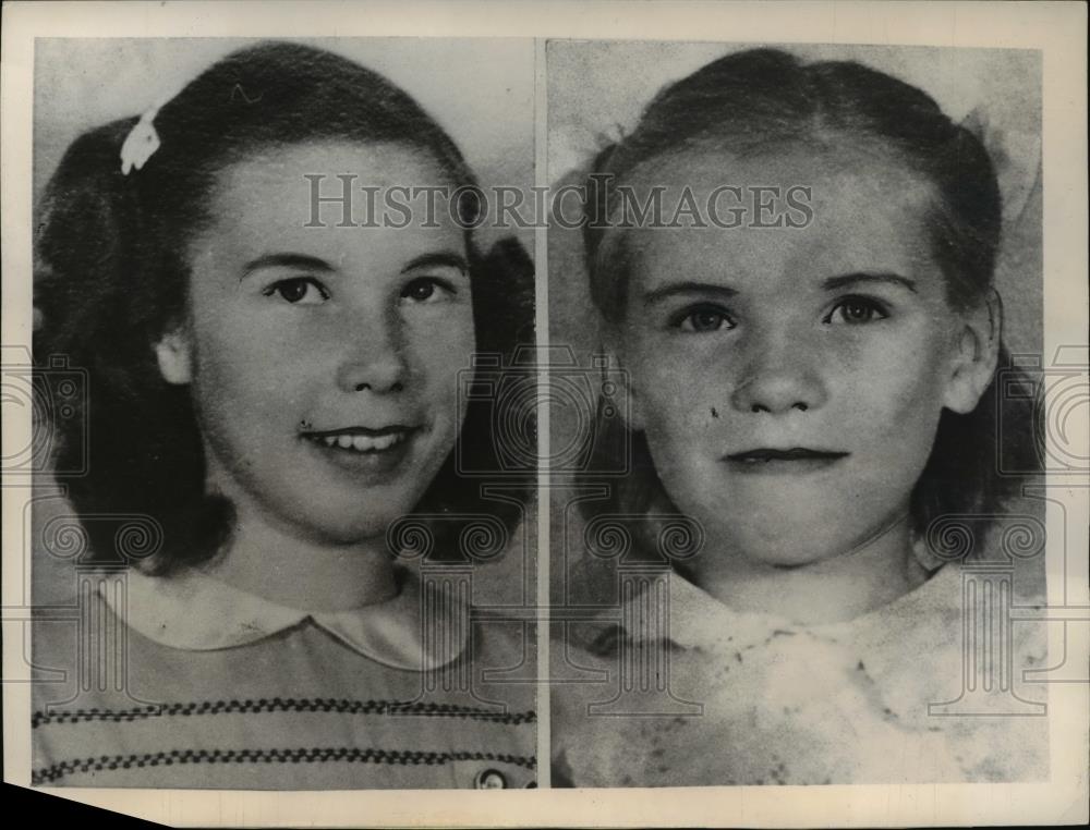 1946 Press Photo Shirley Conner, Beverly Conner Found In Susanville, California - Historic Images