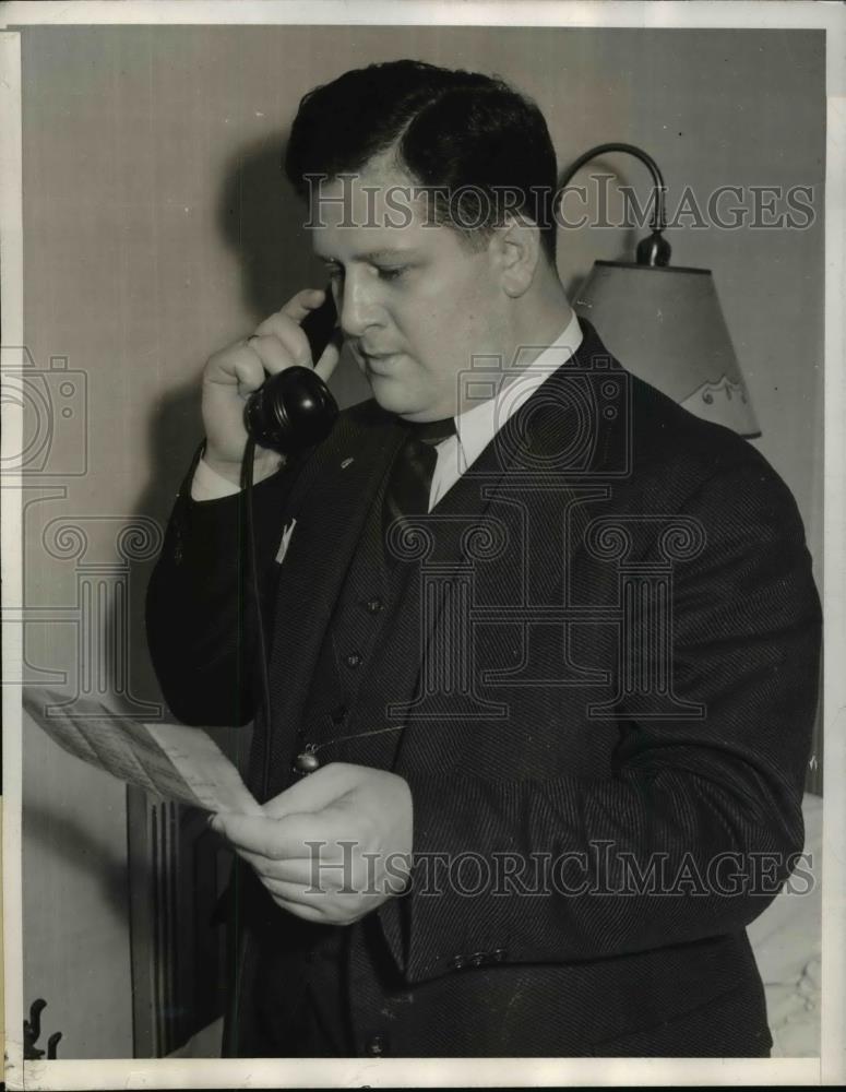 1941 Press Photo Richard T Frankenteen chief CIO negotiator for aircraft local - Historic Images