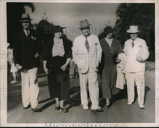 1935 Press Photo WW Howes assistant postmaster general visit San Diego fair - Historic Images