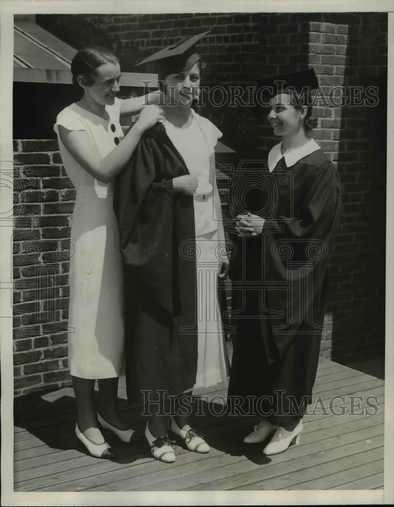 1933 Press Photo Dorothy Stanert, Lilian Rosenthal, Mollie Skubinb Univ of Pa - Historic Images