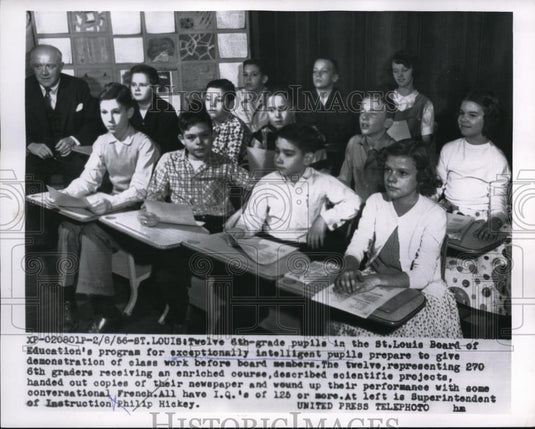 1956 Press Photo 6th grade pupils in the St. Louis Board of Education's program - Historic Images