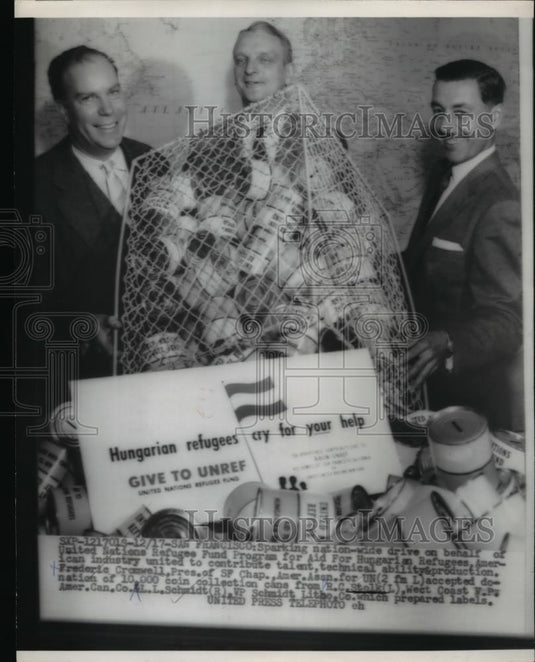 1956 Press Photo Frederic Cromwell, R.C. Stolk, & L.L. Schmidt - Historic Images