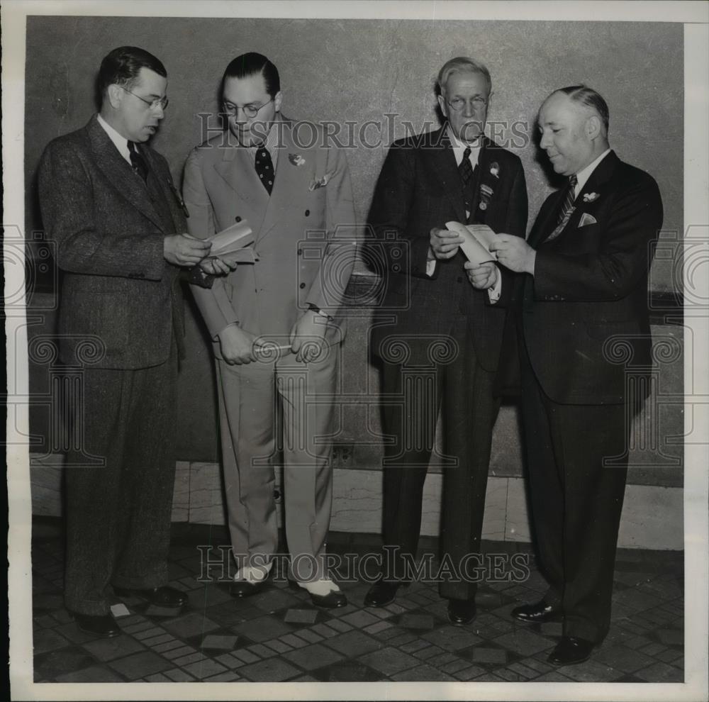 1938 Press Photo Arvid Swaningson, Victor blanc, Samuel Scharschmidt &amp; Wm Brown - Historic Images