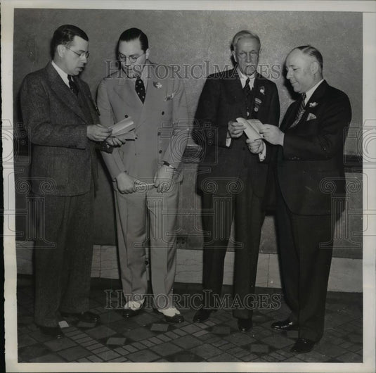 1938 Press Photo Arvid Swaningson, Victor blanc, Samuel Scharschmidt & Wm Brown - Historic Images