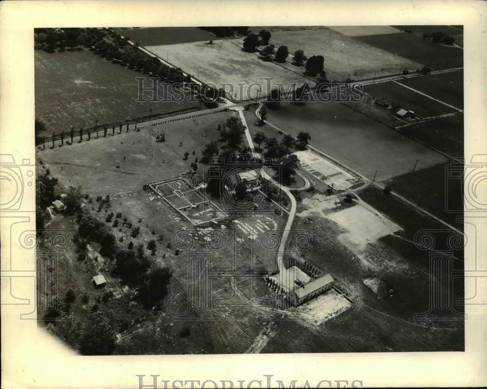 1931 Press Photo Airview of the Palmer Ball Home of St.Matthew, Kentucy - Historic Images