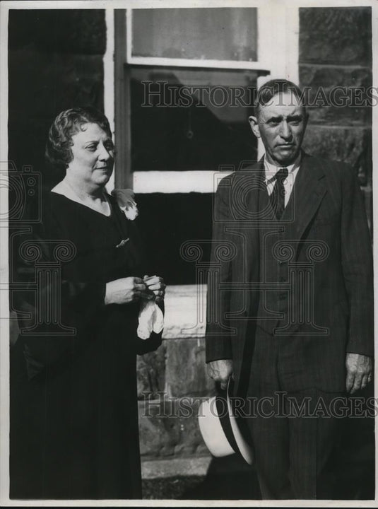1933 Press Photo Lacey M Simpson Warden Kirk Prather Kasas State Lansing - Historic Images