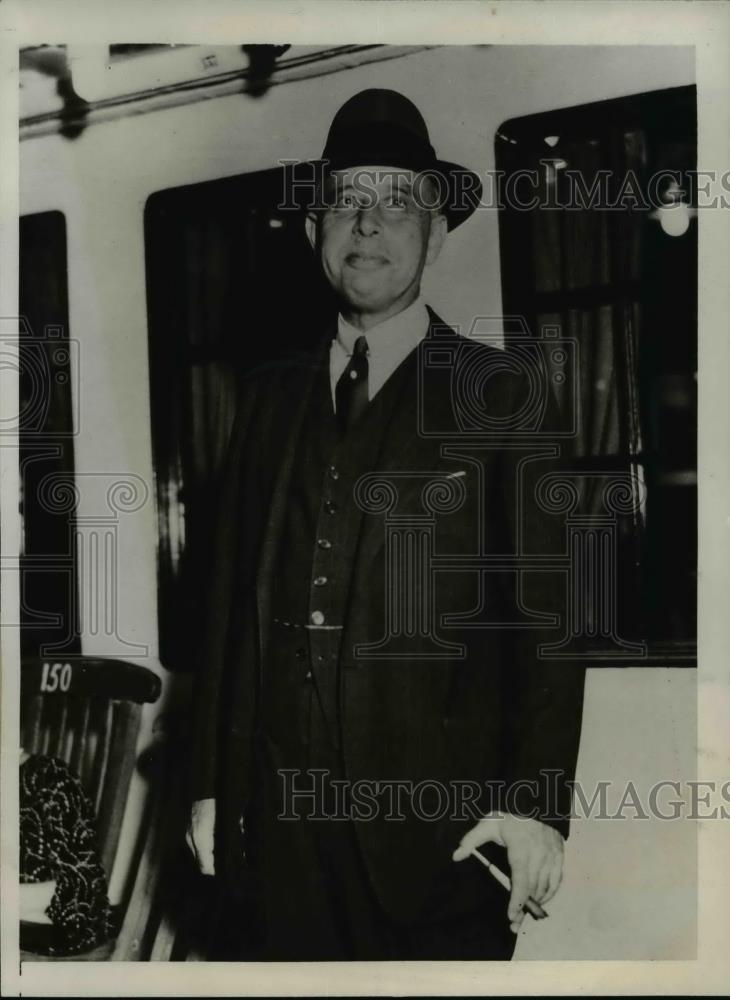 1933 Press Photo Arthur Lehman of White Plains NY brother of Governor - Historic Images