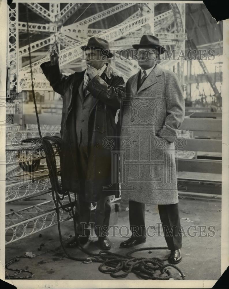 1931 Press Photo David Ingalls and Fred Harpman, Goodyear vice president - Historic Images