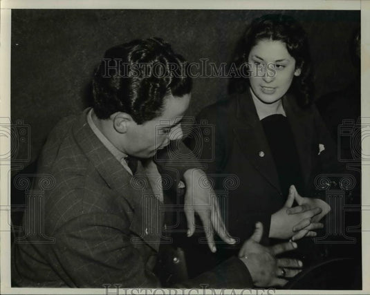 1939 Press Photo William and Emma Spinelli brother and sister at Fathers trial - Historic Images