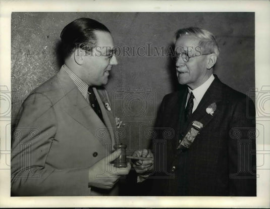 1938 Press Photo Samuel Scharschmidt and Victor H. Blanc - Historic Images
