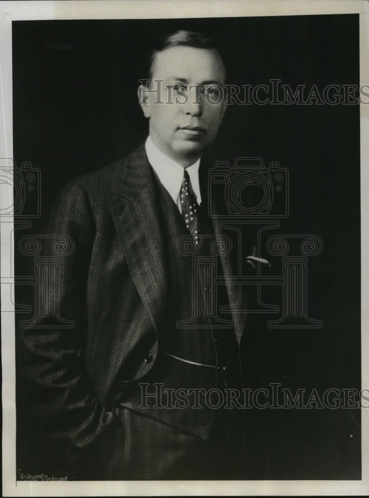 1933 Press Photo Richard R. Smith, prominent personality in his field - Historic Images