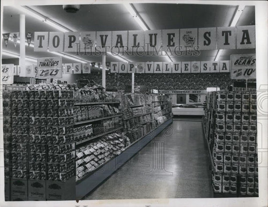 1955 Press Photo Kroger Store Interior - Historic Images