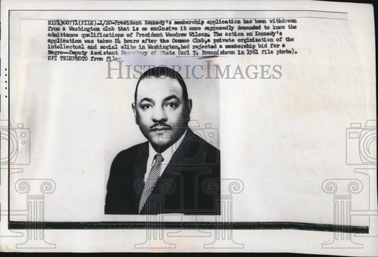 1962 Press Photo President Kennedy's membership application has been withdrawn - Historic Images