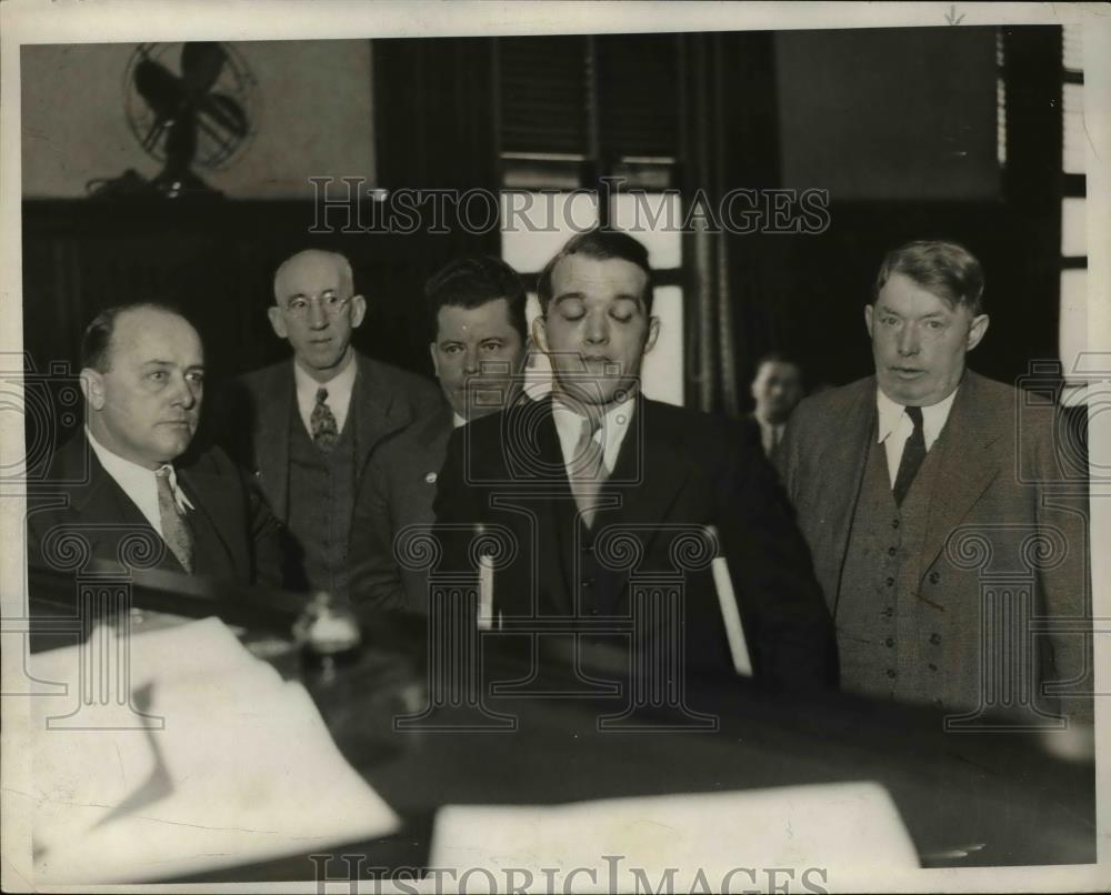 1932 Press Photo John Luthringer, Pat Ryan, John Toner, Bush in Court - Historic Images