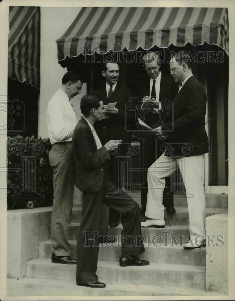 1933 Press Photo Dr JW Snyder, HB Gauss, AC Morris, O Morton, R Saffer - Historic Images