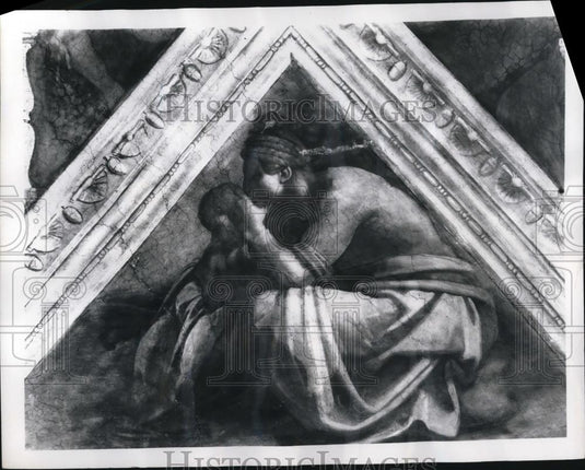 1968 Press Photo Sections Sistine chapel ceiling part of Generations of Israel - Historic Images