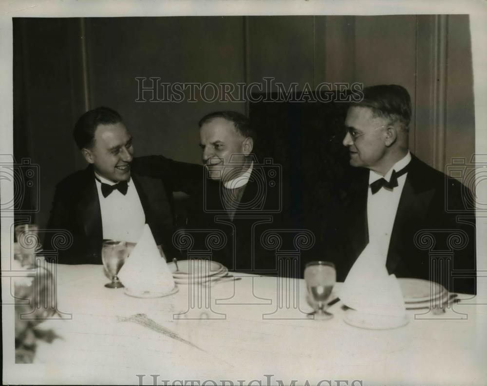 1935 Press Photo Joseph T.P. Hodous, Msgr. Oldrich Zlaml and John Babka - Historic Images