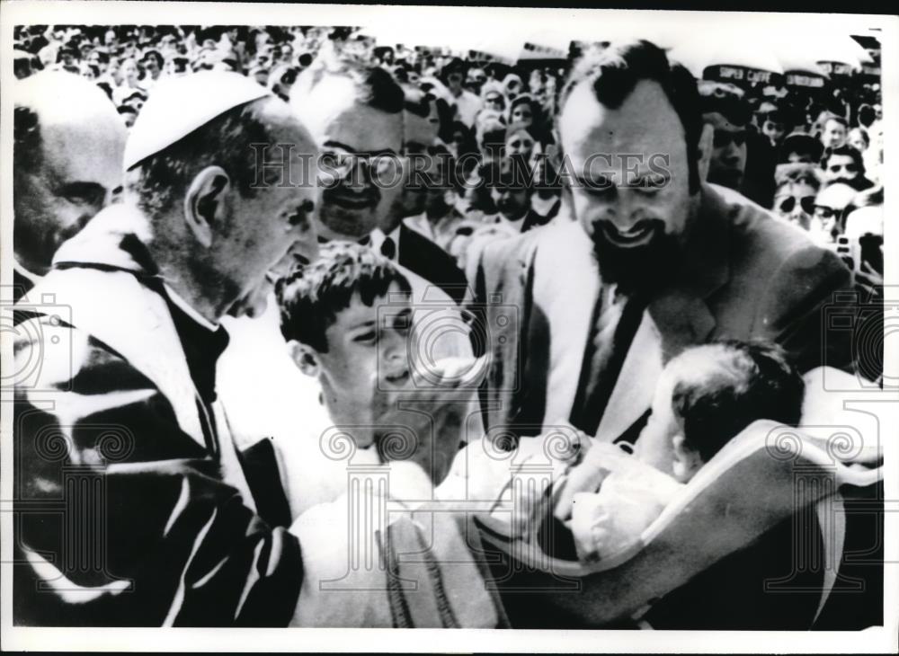 1971 Press Photo Castelgandolfo Italy, Pope Paul VI Blesses Children - Historic Images