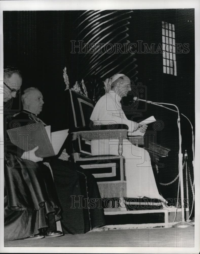 1968 Press Photo Pope Paul VI with the general audience - Historic Images