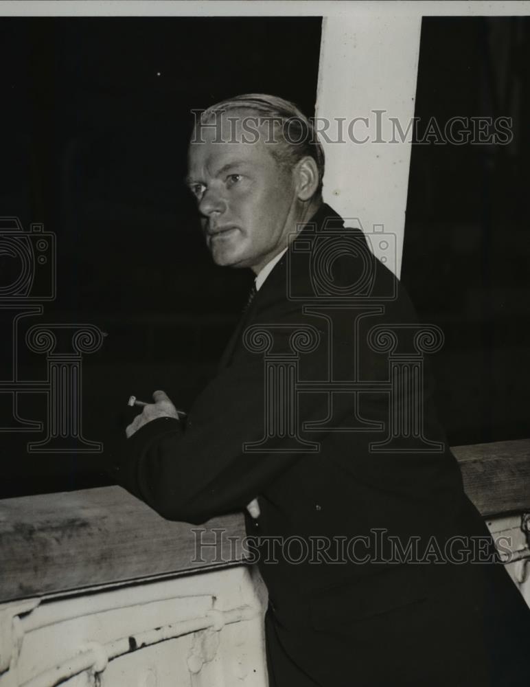 1934 Press Photo The Duke of Sutherland as he sailed from New York - Historic Images