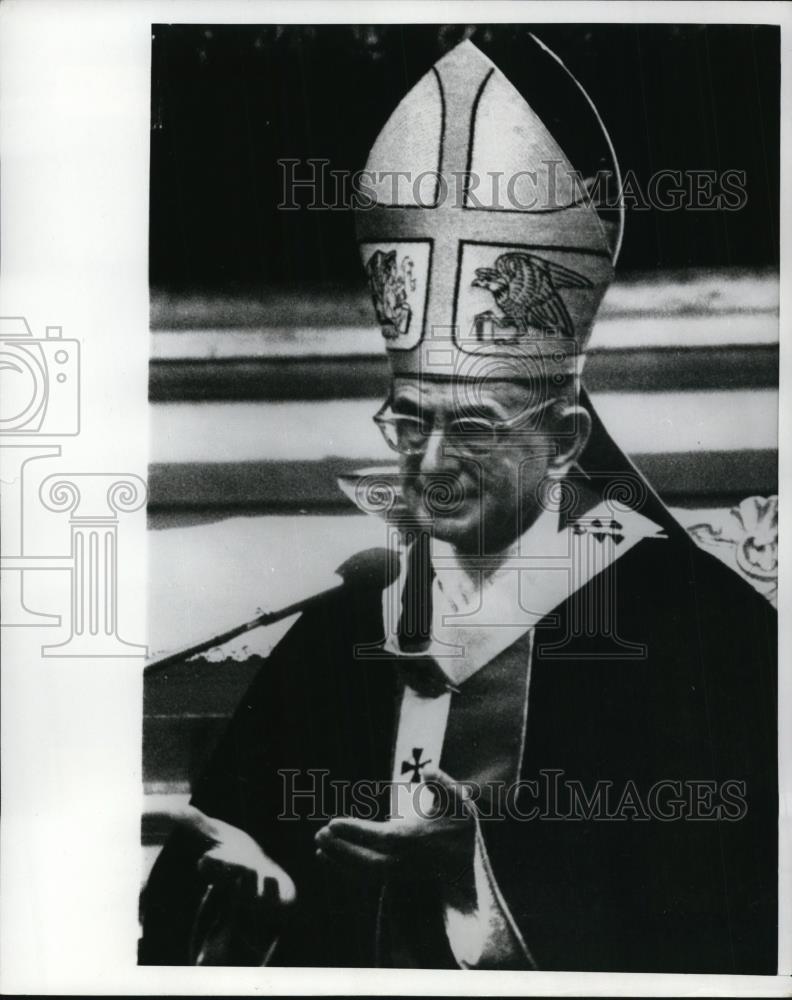 1969 Press Photo Pope Paul VI at a speech coinciding with Italy&#39;s Day of Harvest - Historic Images