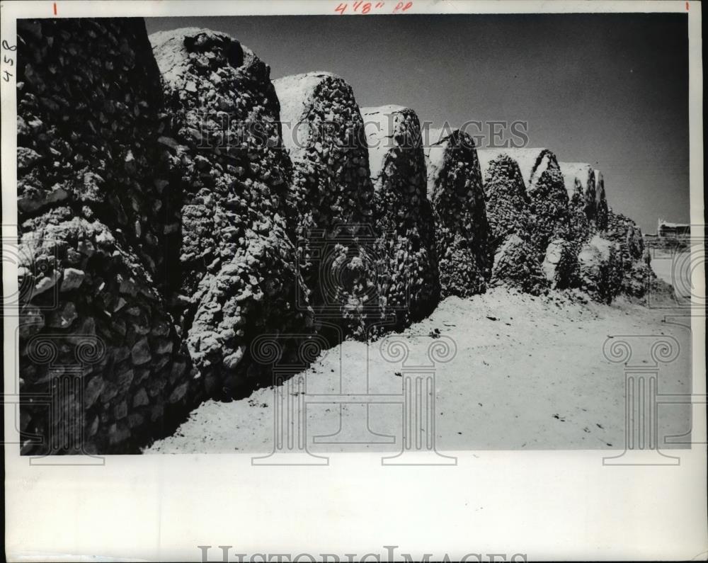 1970 Press Photo Gmorfas of Southern Tunisia, barrel-vaulted stone structures - Historic Images
