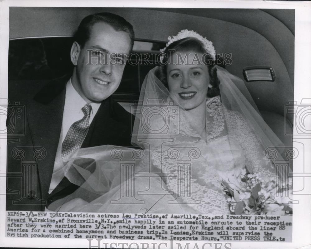 TV Actress, Lou Prentice and producer Howard Erskine 1955 Vintage Press ...