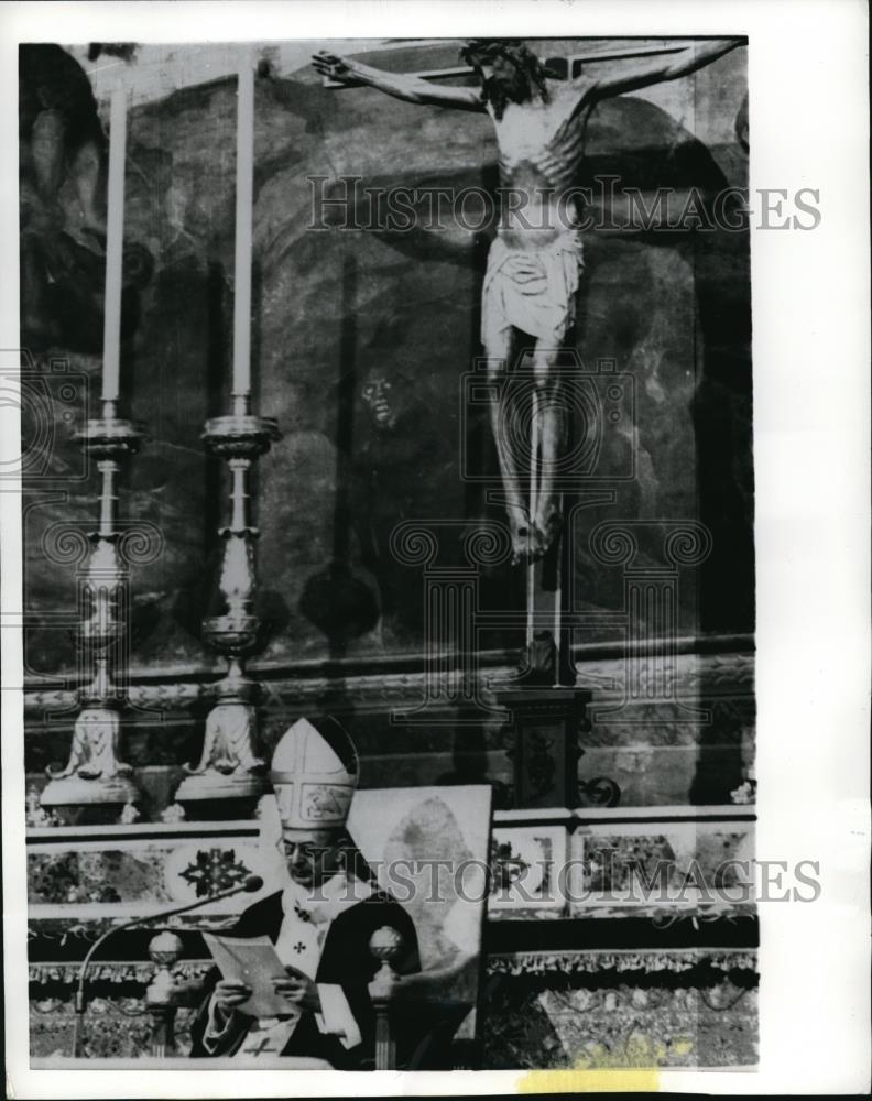 1969 Press Photo Vatican City Pope Paul VI Addressing Crowds In Sistine Chapel - Historic Images