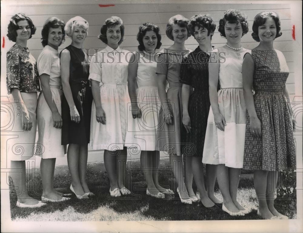 1963 Press Photo Queen Contestants at Homecoming Days in Mid Heights - Historic Images