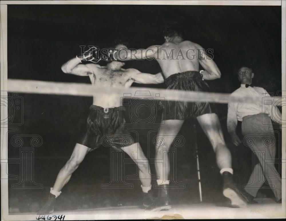 1938 Press Photo Nat Liffin defeated Sixto Escobar in overweight match - Historic Images