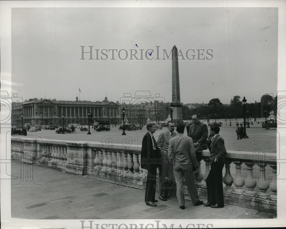 1948 Press Photo Place De La Concorde, Harlow Church Ferguson France - Historic Images