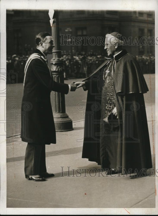1932 Press Photo Cardinal Patrick Hayes St. Patrick's Day Parade NY - Historic Images