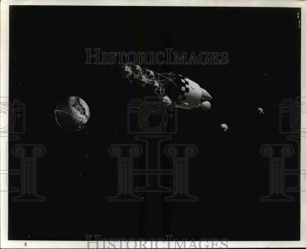 1968 Press Photo Communication Satellite In Space - Historic Images