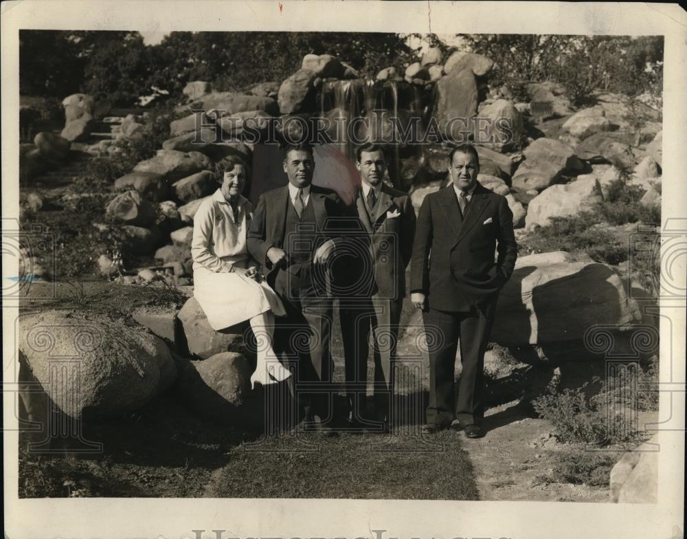 1929 Press Photo Mrs Matilda Sparlss, Capt Wm Sparlss, Clifford &amp; Henry Sparlss - Historic Images