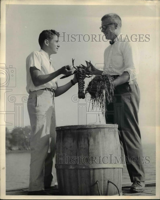 1959 Press Photo Lobster & clams fave food of Maine's visitor by Edward Myers - Historic Images