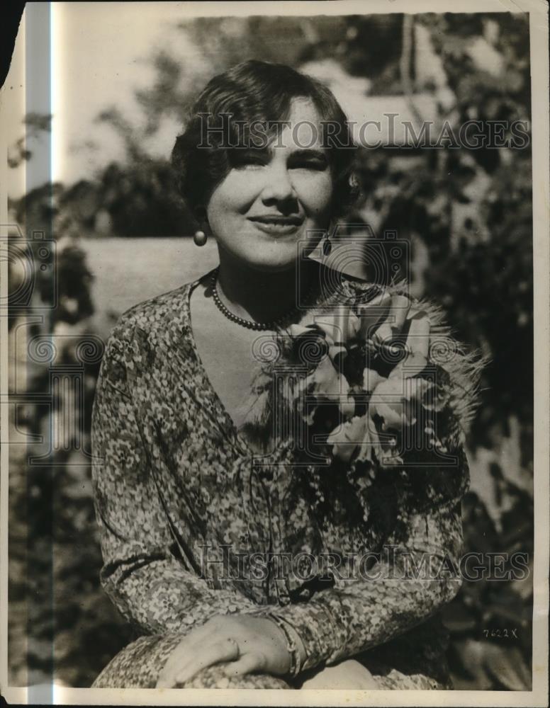 1929 Press Photo Miss Frances Jane Foxworthy to wed NY Doc William Kennedy - Historic Images