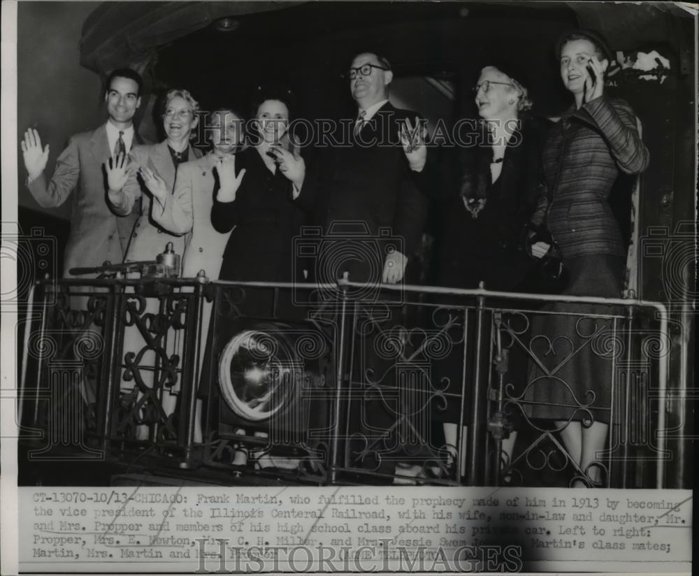 1951 Press Photo Frank Martin, new Vice President of Illinois Central Railroad - Historic Images