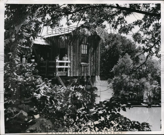 1950 Press Photo This is a copy of the Saw and Grist mill which was built by - Historic Images