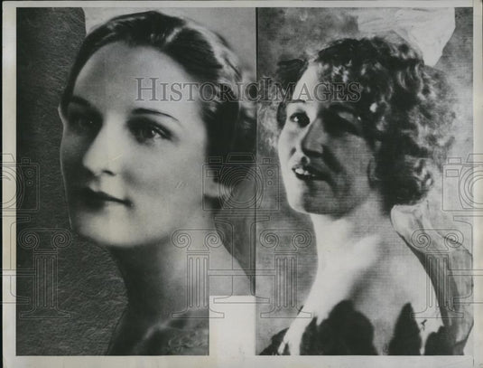1934 Press Photo Doris Sparks & Audrea Mardelle missing girls from Hollyewood. - Historic Images