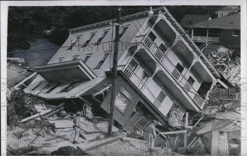 1955 Press Photo View results of Mother Nature&#39;s rampage - Historic Images