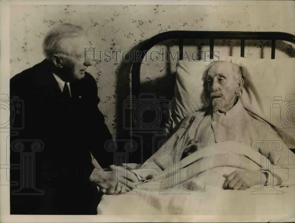 1934 Press Photo Oldest practicing physician Dr DA Allen w/ brother Benjamin - Historic Images