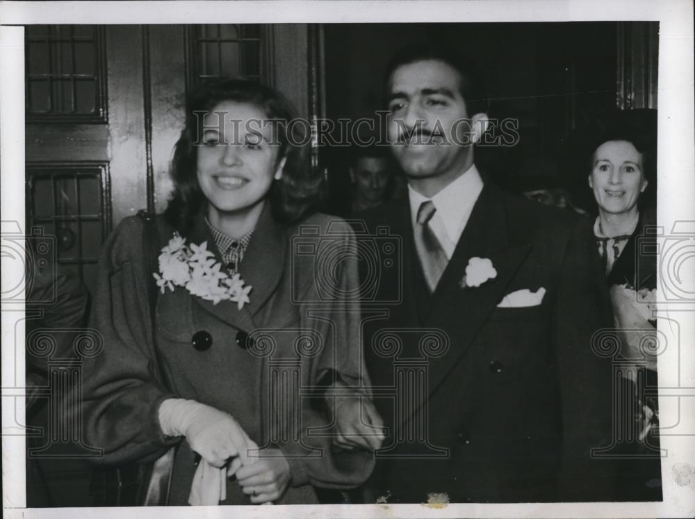 1947 Press Photo London Prince Major Abbasi of Bahawalpur bride Katherine Scott - Historic Images