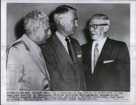 1955 Press Photo Michael Gorman, Kenneth MacDonald, and Walter Lister - Historic Images