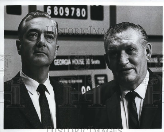 1968 Press Photo Howard K Smith & William Lawrence on ABC Election Night - Historic Images