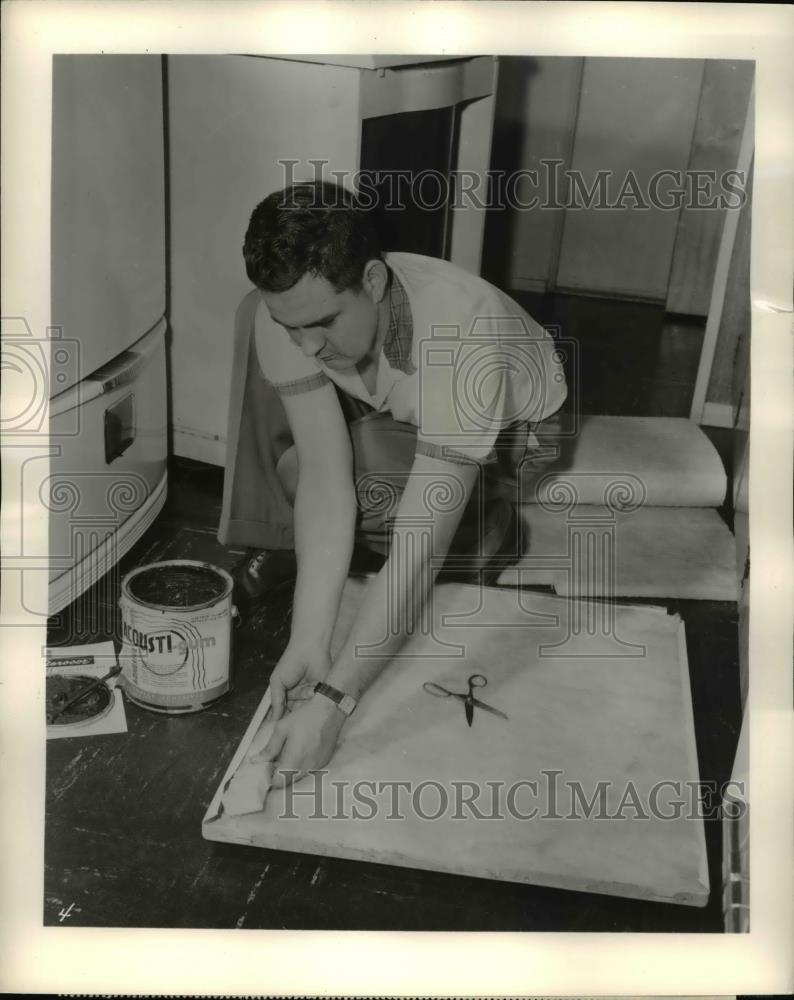 1958 Press Photo Sound conditioning washer in 15 minutes for $2. - Historic Images