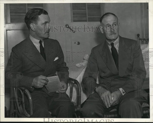 1938 Press Photo Wing Commander A. Davidson & Air Marshall Sir E. Ellington - Historic Images