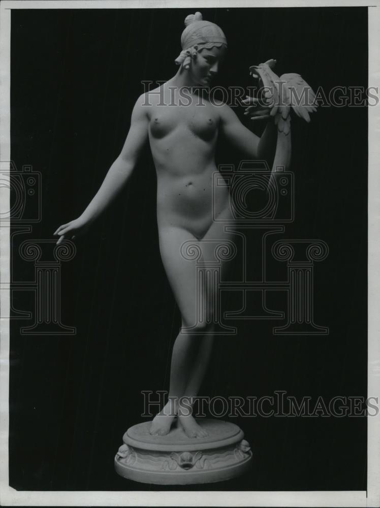 1934 Press Photo The Parrot Girl sculpture by Gerog J Lober - Historic Images