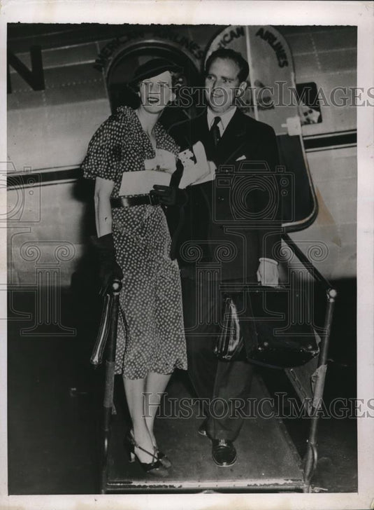 1937 Press Photo Mr & Mrs John Boettinger sister & bro in law FD Roosevelt - Historic Images