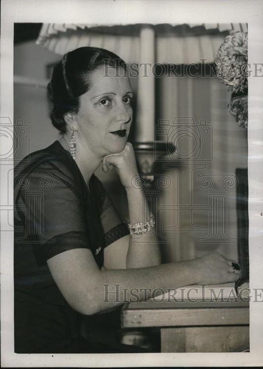1938 Press Photo Dorothy Gould as she announced marriage to the Prince Aage - Historic Images