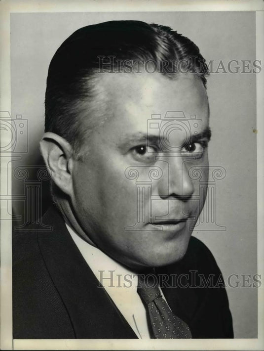 1936 Press Photo Assistant Chief of White House Guard Russell Wood - Historic Images